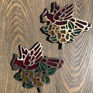 Cast iron cardinal trivets 🖤 vintage 🖤 antique 🖤